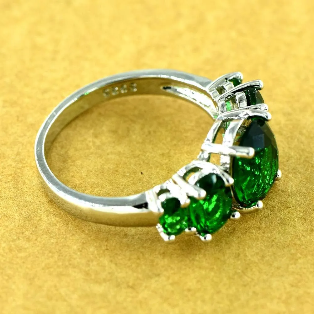 Platinum Gold Plated Noble Princess Cute Shining CZ Charm Ring for Women Jewel