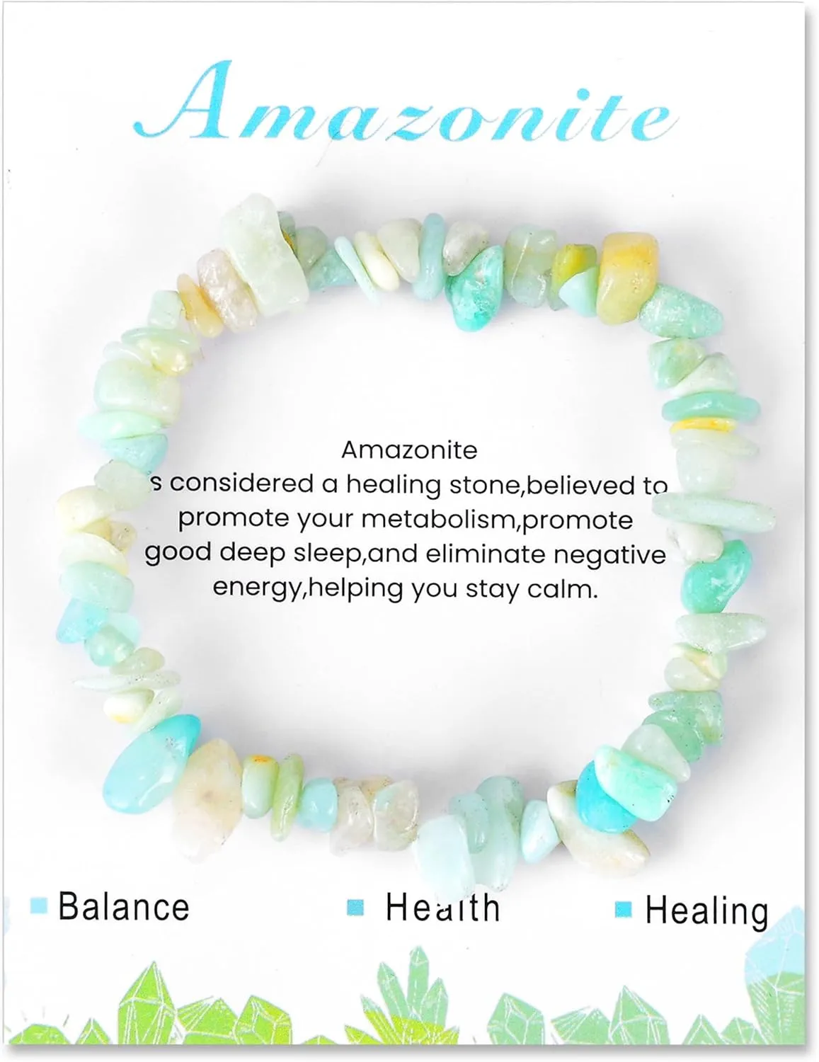 PLwelth Healing Bracelet for Women Men Natural Stone Beaded Bracelet Spiritual Inspirational Gifts Good Luck Friendship Bracelet Charms Jewelry Gifts for Her Birthday Christmas Stocking Stuffers
