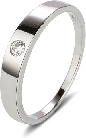 Precious Pieces Sterling Silver Dainty CZ Baby Ring or Girl's Ring