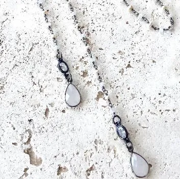 Pyrite Lariat Wrap Necklace