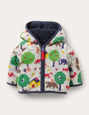 Reversible Jacket-Grey Marl Bears