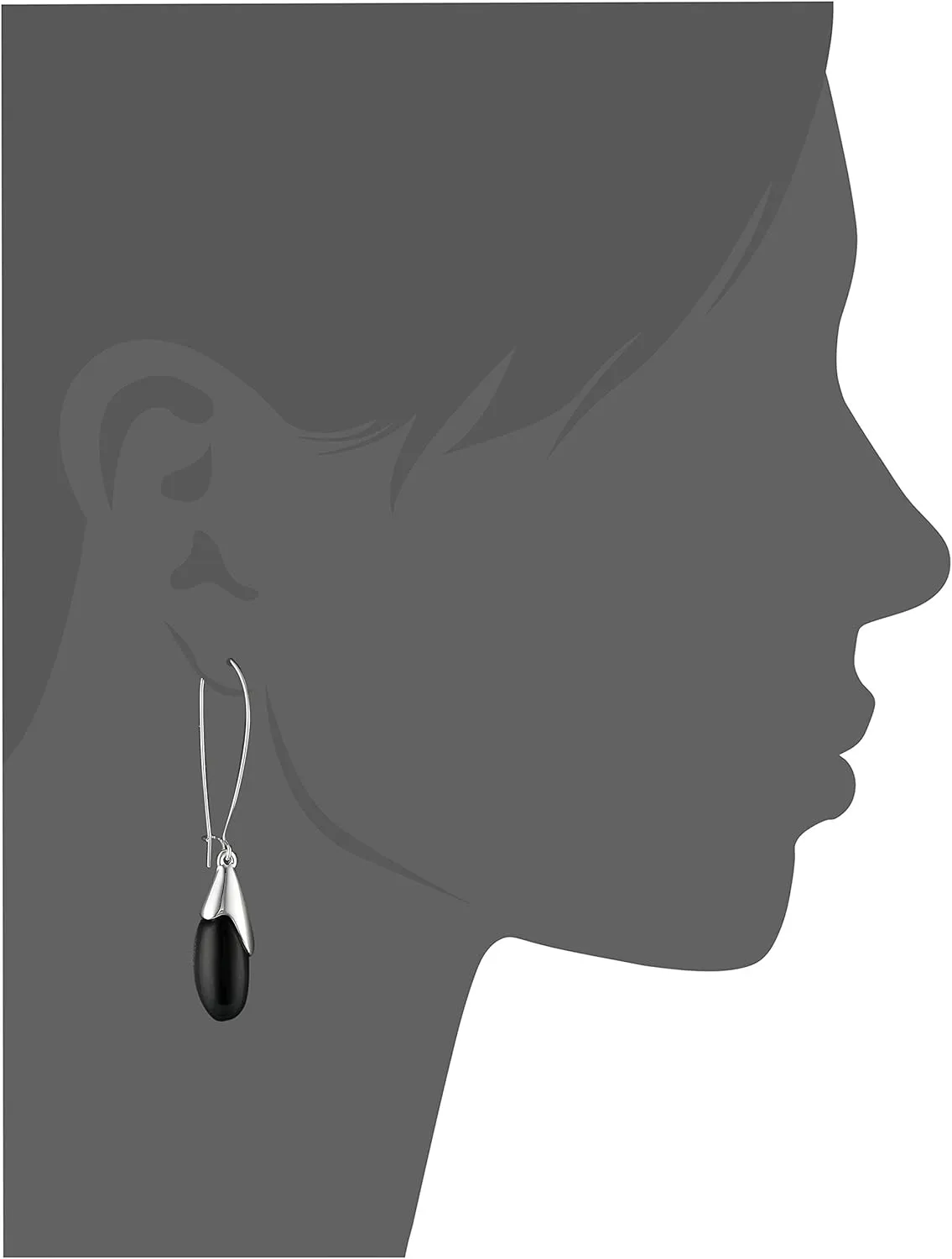 Robert Lee Morris Women's Black Bead Long Drop Earrings