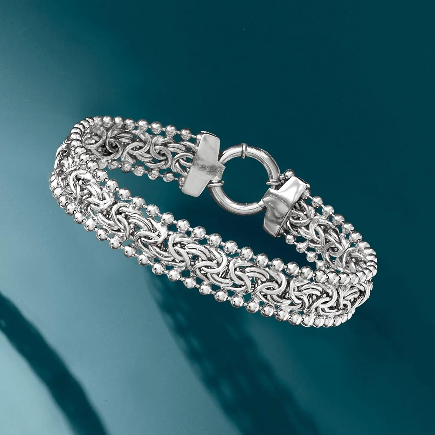 Ross-Simons Byzantine Beaded-Edge Bracelet