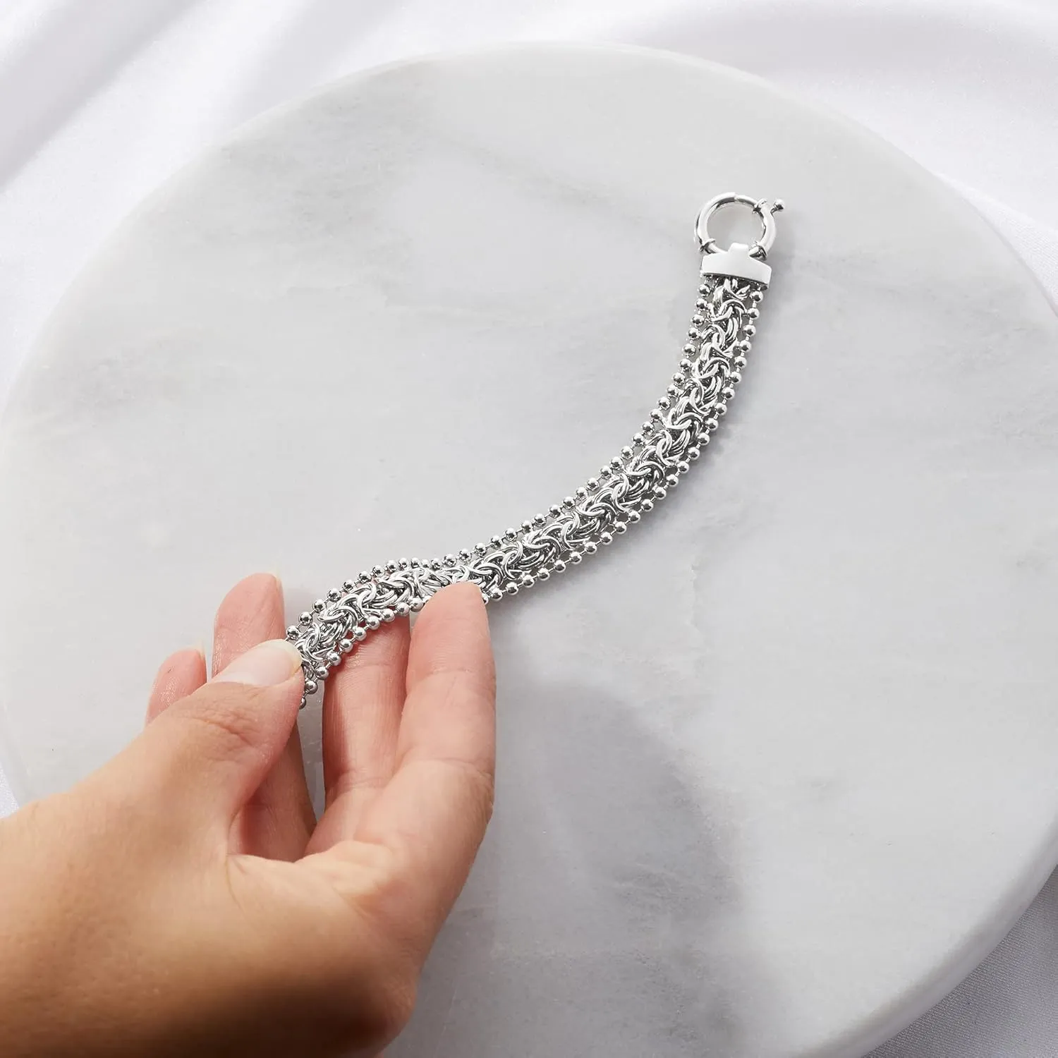 Ross-Simons Byzantine Beaded-Edge Bracelet