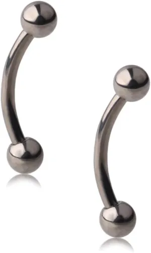 Ruifan 20g 18g 16g Rook Piercing Jewelry Titanium Externally Threaded Curved Barbell Eyebrow Tragus Helix Conch Lobe Labret Earrings Lip Rings Body Piercing Jewelry For Women Men Ball Spike 6mm-19mm