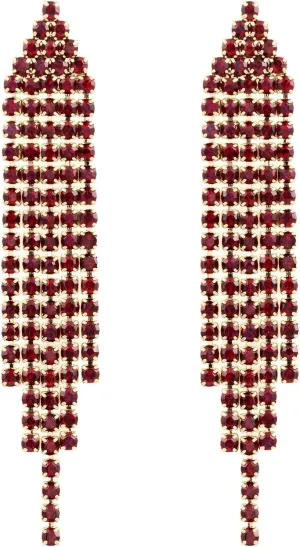 SELOVO Chandelier Tassel Dangle Linear Drop Earrings Party Jewelry Clear Austrian Crystal