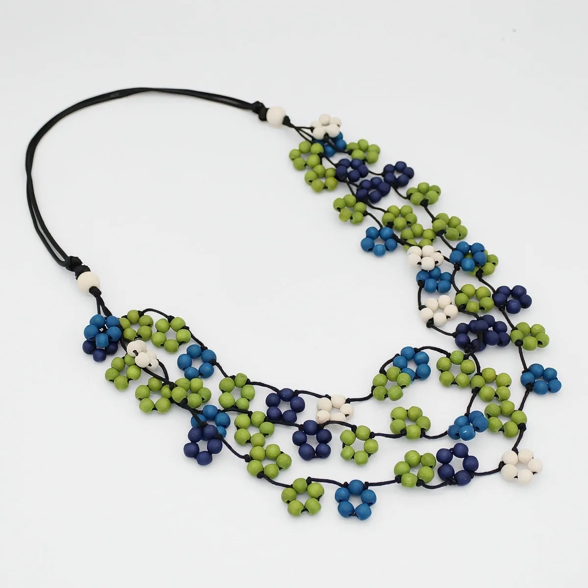 Shades of Blue Petite Flower Necklace