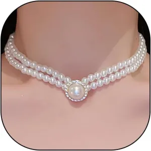 Short Pearl Choker Necklaces for Women Layered Court Palace Necklace Prom Party Theatre Perform Costume Prop Pendant Necklace