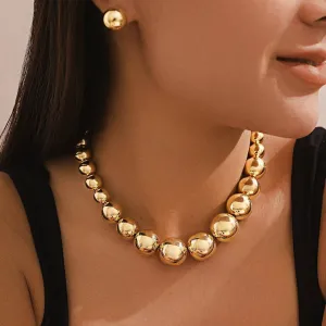 Sixexey Chunky Gold Necklace Set Bib Chain Necklace Africa Festival Jewelry Necklace Accessories for Women
