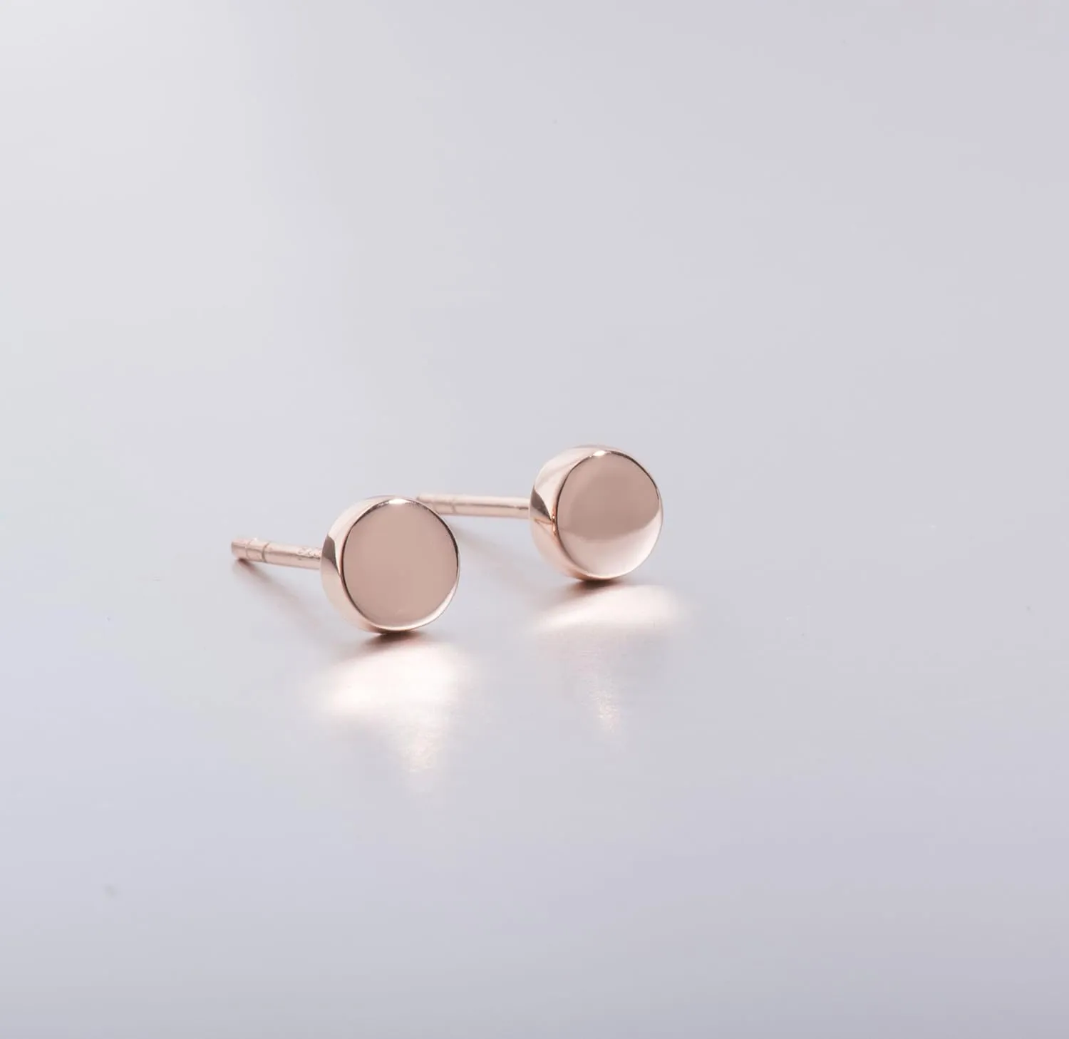 S.Leaf Sterling Silver Stud Earrings for Women Gold Plated Tiny Dot Disc Star Coin Earrings Small Round Tiny Earrings Dainty Simple Earrings for Women