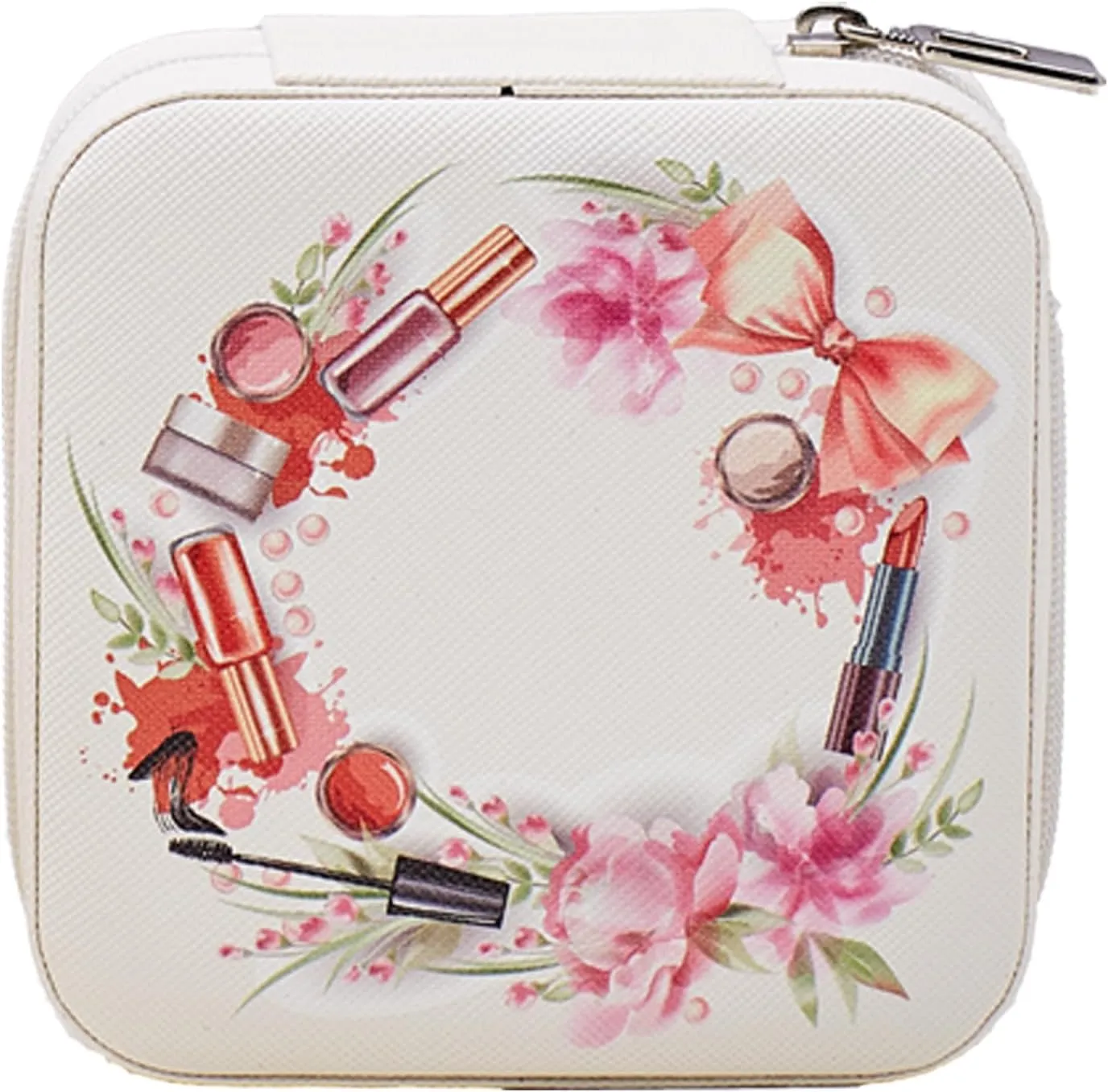 Small Jewelry Box, travel jewelry organizer,travel jewelry organizer,for Ring, Earrings, Bracelet, Earring, Organizer Storage Boxes,graduation gifts for girls (White)