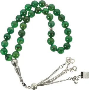 SOIMISS 1 String Agate Bead Bracelet Decorative Rosary Beads Prosperity Peace Bracelet Beaded Bracelet Prayer Bead Bracelets Agate Bracelet for Women Muslim Miss Stone Bracelet Alloy
