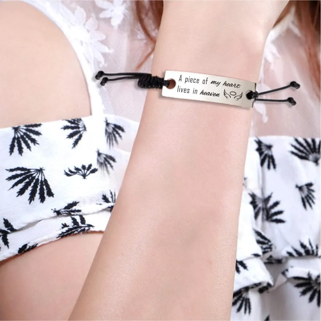 SOUSYOKYO In Heaven Bracelet Bereavement Gifts for Loss of Dad Mom Son Daughter, Widowed Jewelry Memorial Loss Easter Stuff