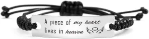 SOUSYOKYO In Heaven Bracelet Bereavement Gifts for Loss of Dad Mom Son Daughter, Widowed Jewelry Memorial Loss Easter Stuff