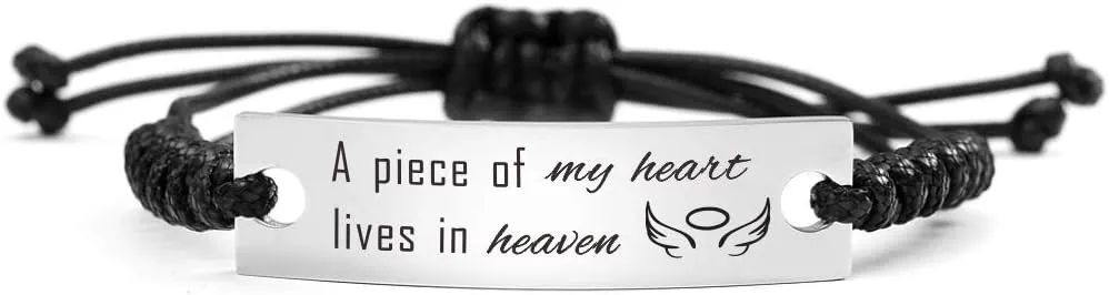 SOUSYOKYO In Heaven Bracelet Bereavement Gifts for Loss of Dad Mom Son Daughter, Widowed Jewelry Memorial Loss Easter Stuff