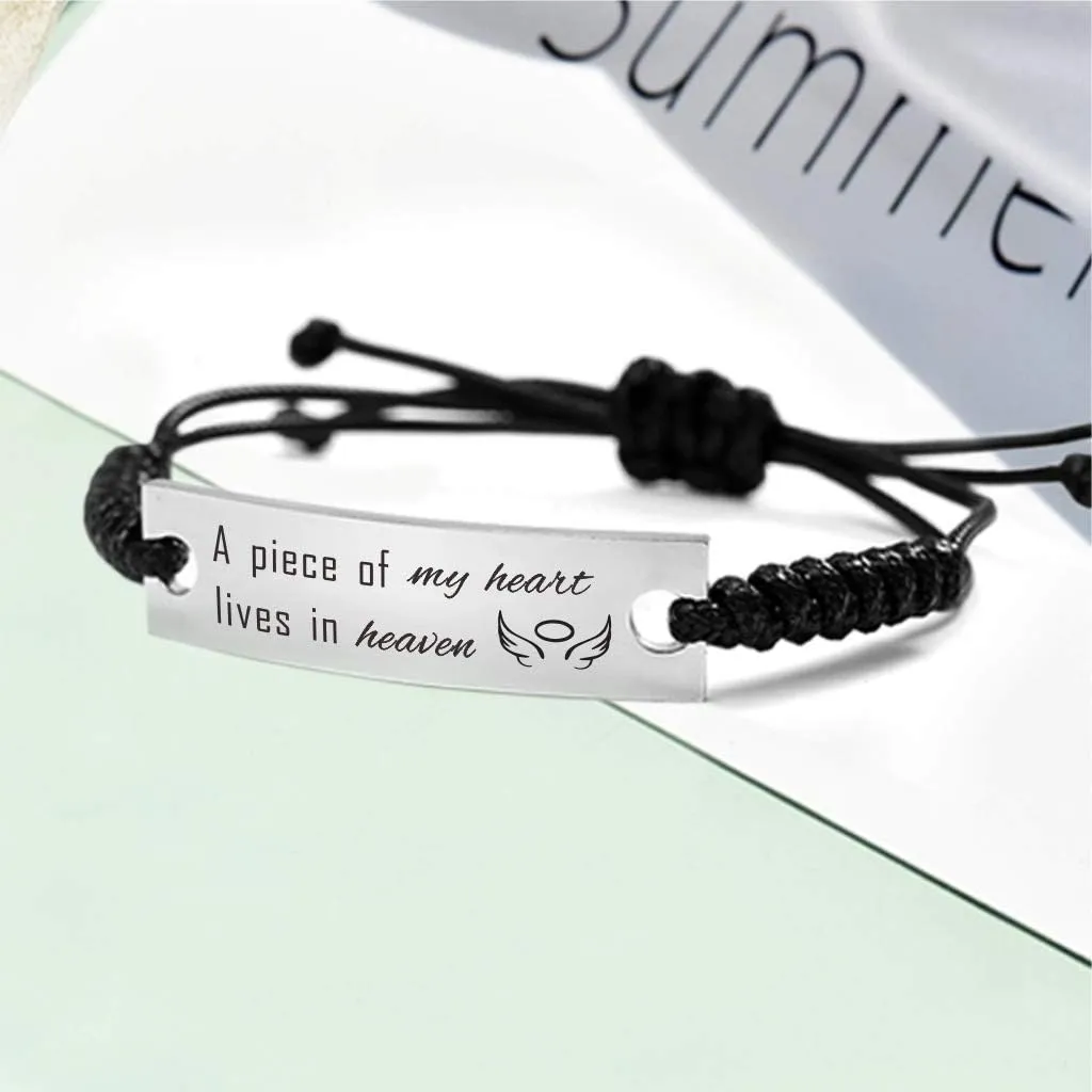 SOUSYOKYO In Heaven Bracelet Bereavement Gifts for Loss of Dad Mom Son Daughter, Widowed Jewelry Memorial Loss Easter Stuff
