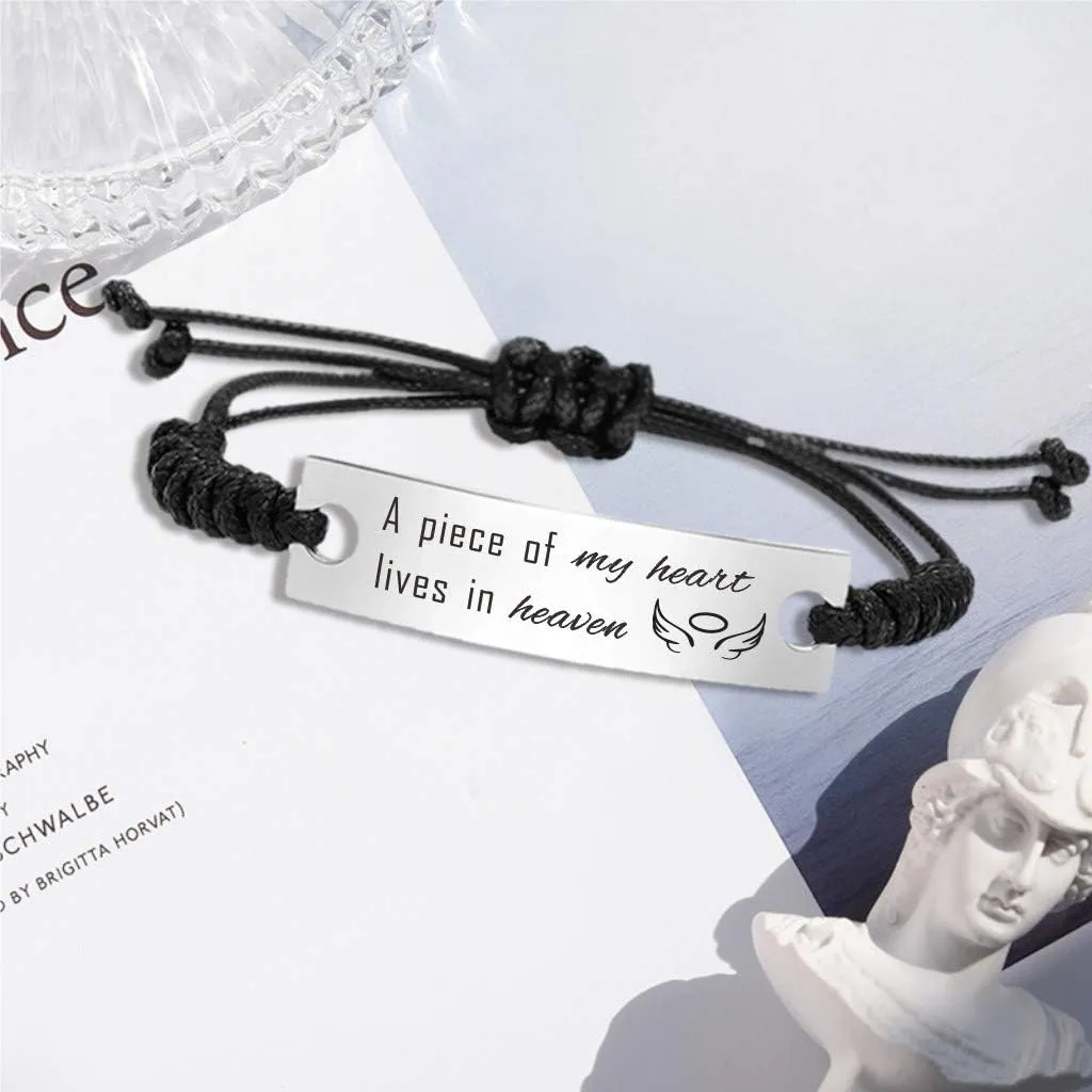 SOUSYOKYO In Heaven Bracelet Bereavement Gifts for Loss of Dad Mom Son Daughter, Widowed Jewelry Memorial Loss Easter Stuff