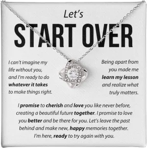 Start Over Necklaces, To My Soulmate Necklace For Women, Gift For Girlfriend, Personalized Birthday Gift For Her Anniversary Valentine, To My Wife Necklace From Husband