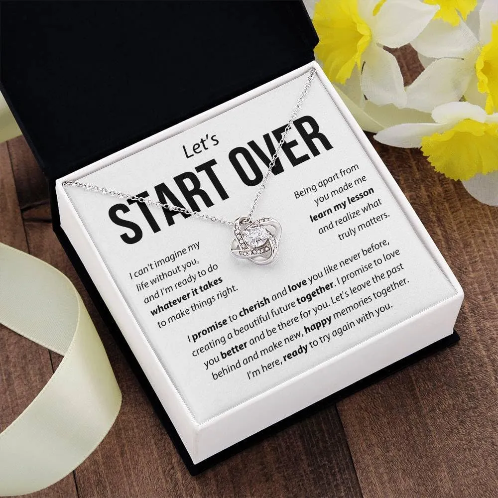 Start Over Necklaces, To My Soulmate Necklace For Women, Gift For Girlfriend, Personalized Birthday Gift For Her Anniversary Valentine, To My Wife Necklace From Husband