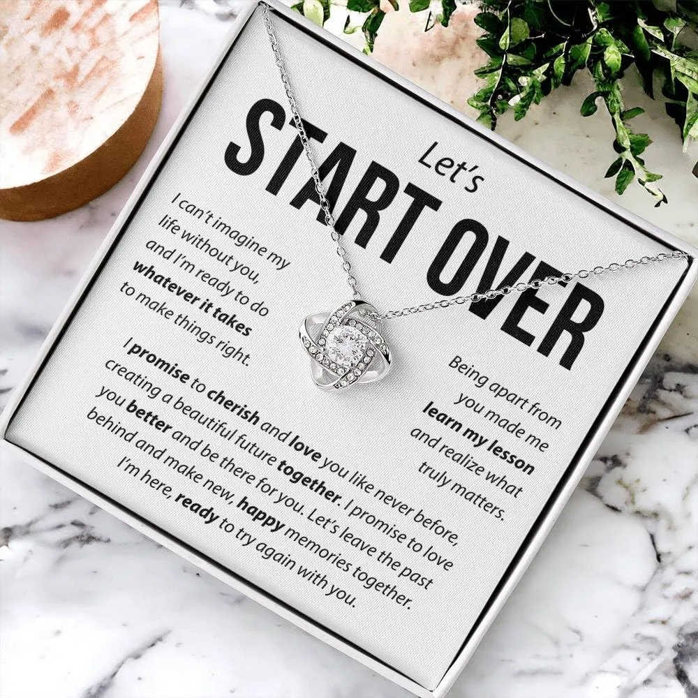 Start Over Necklaces, To My Soulmate Necklace For Women, Gift For Girlfriend, Personalized Birthday Gift For Her Anniversary Valentine, To My Wife Necklace From Husband
