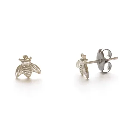 Sterling Silver Bee Studs