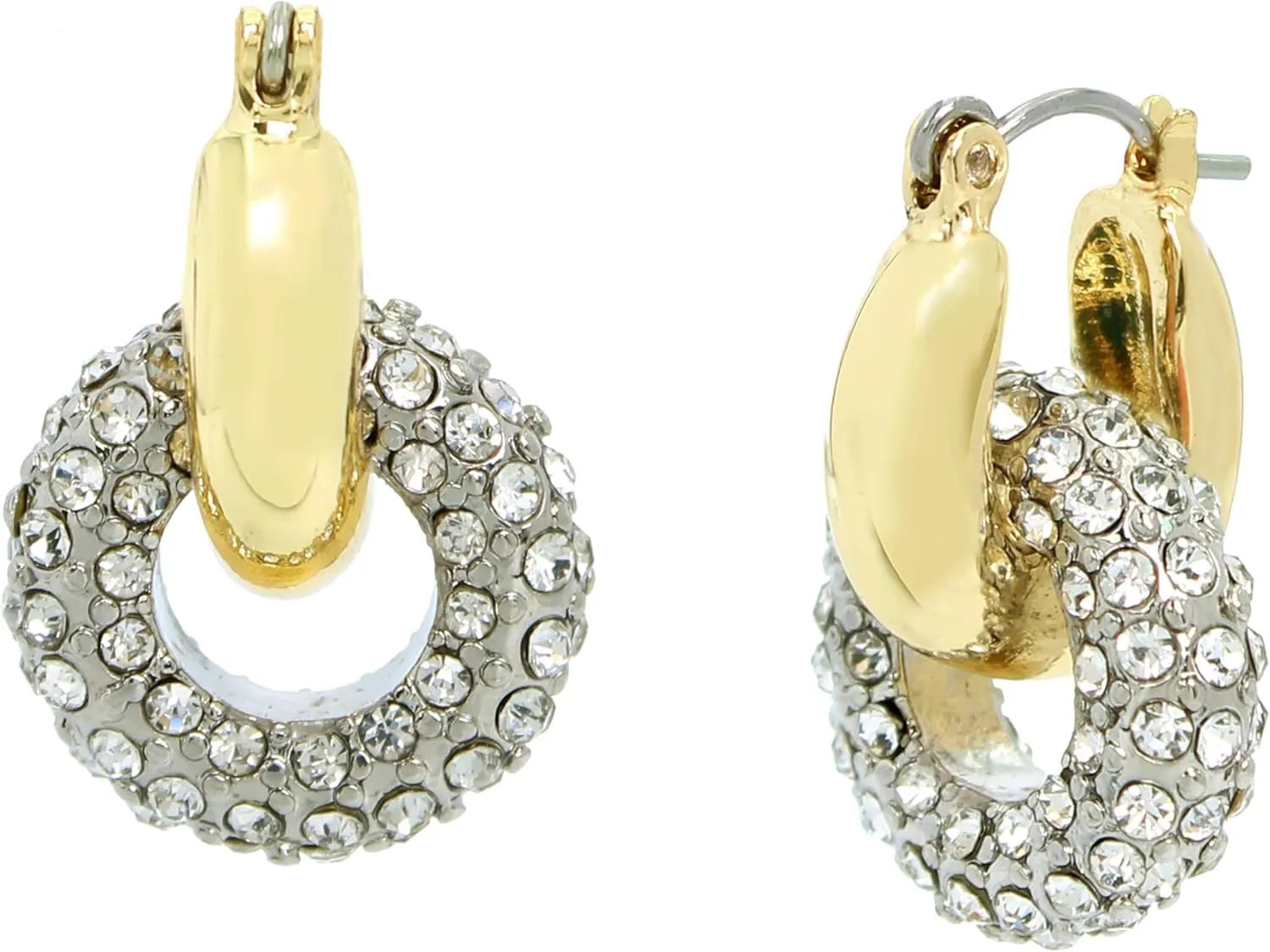 Steve Madden Womens Mini Double Hoop Earrings