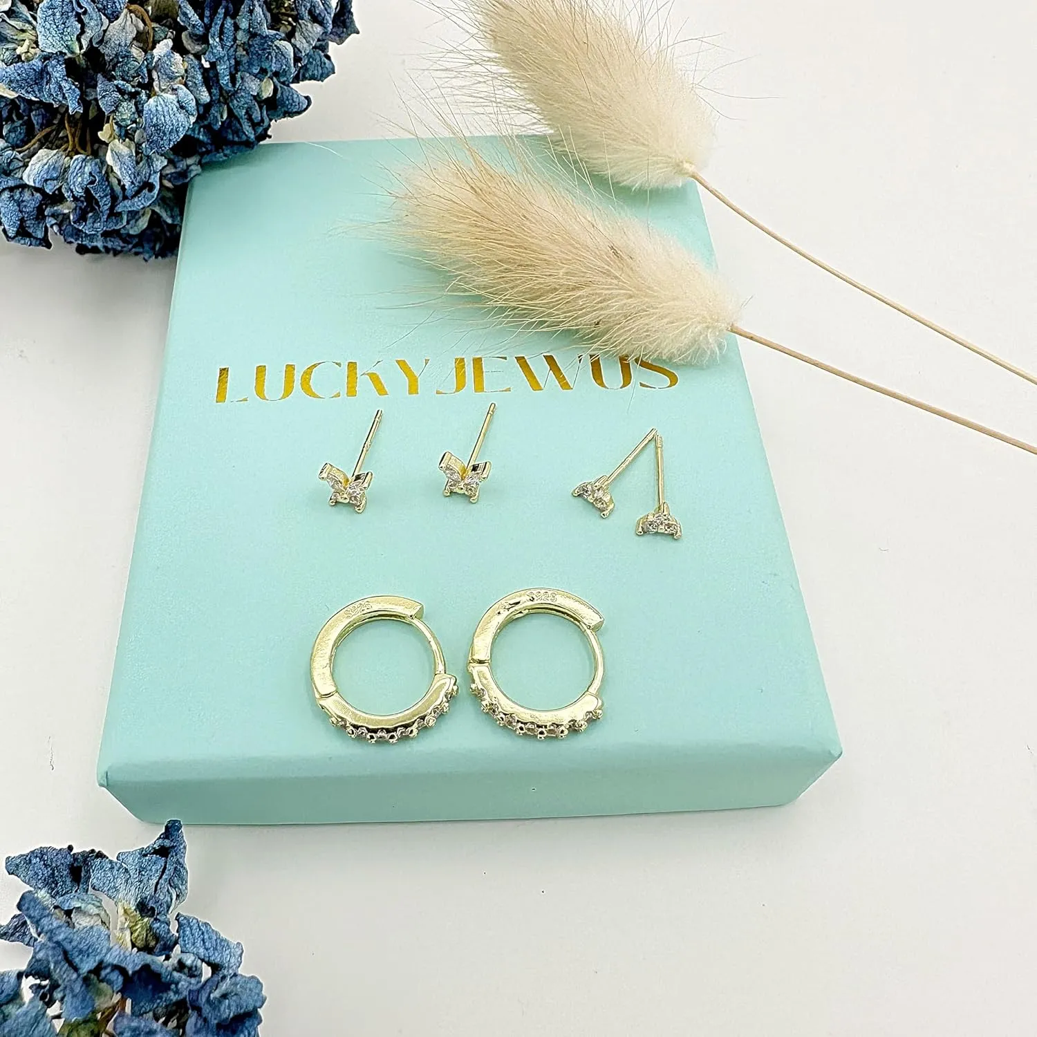 Stud Earrings for Women Trendy 14k Gold Earrings Set, Hypoallergenic Small Gold Hoop Earrings Cartilage Earring Sets for Multiple Piercing, Gold Jewelry Gifts for Women