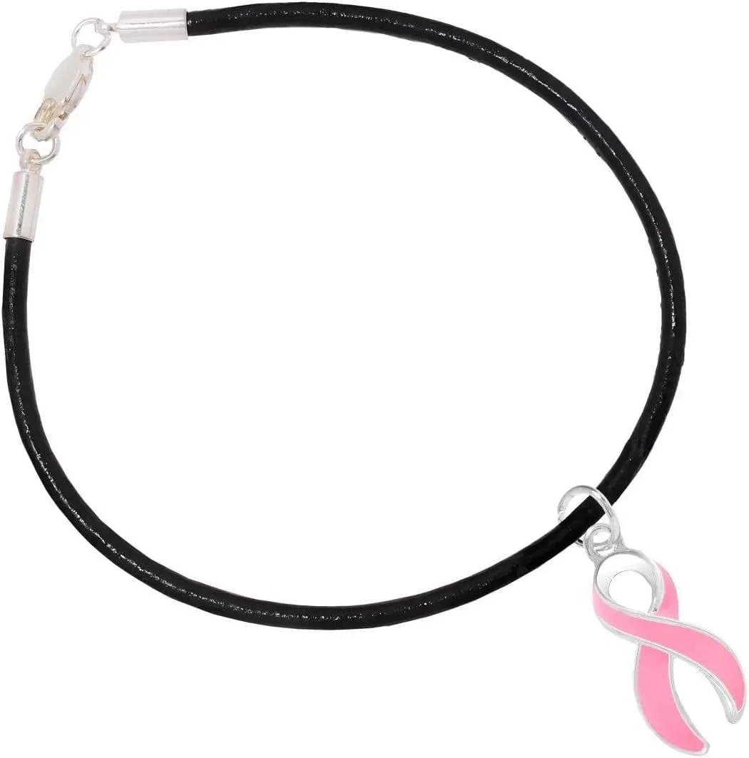Stylish Black Cord Charm Bracelet - Support All Causes with Style - Handcrafted Design for Fashion and Advocacy