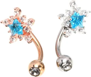 Stylish Navel Rings for Women Decorative Belly Button Piercing Jewelry Zircon Stones Comfortable and Stainless Steel