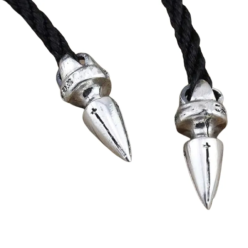 Stylish Necklaces With Pendant Of Sterling Silver / Unisex Neck Rope Accessories
