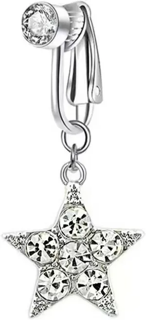 Stylish Zirconia Piercing Belly Button Clip Easy to Wear Navel Rings Adjustable Comfortable Coppers Body Jewelry