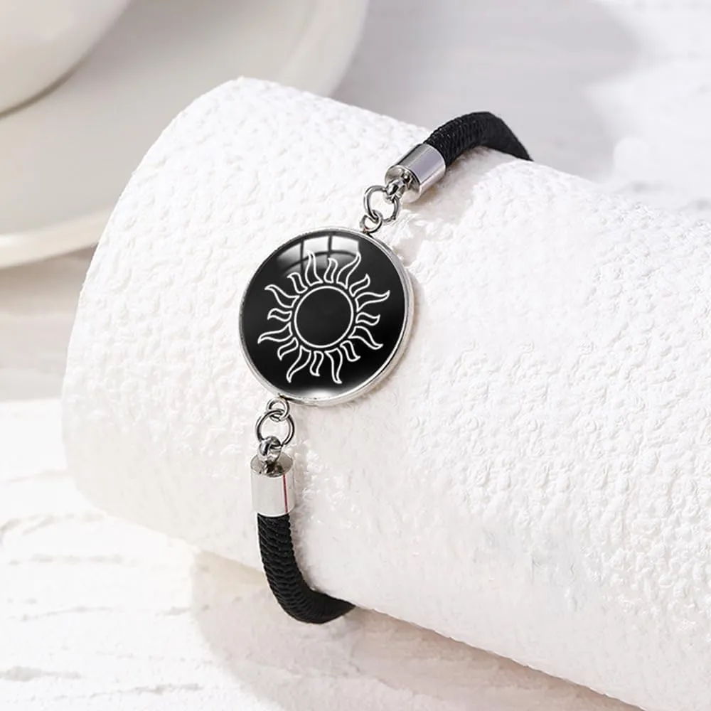 Sun Moon Star Bracelets for Best Friend Bracelet Friendship Jewelry Colorful Sun Star Bracelets Yin Yang Moon Bracelet for Couples Valentines Gift