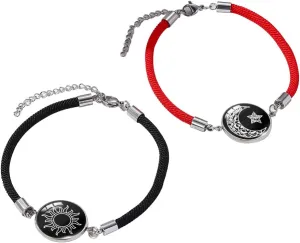 Sun Moon Star Bracelets for Best Friend Bracelet Friendship Jewelry Colorful Sun Star Bracelets Yin Yang Moon Bracelet for Couples Valentines Gift