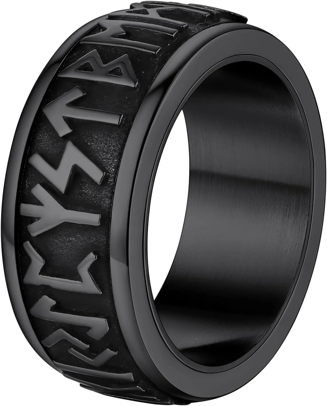 Supcare Men Women Fidget Ring,Nordic/Celtic/Moon Star Spinner Ring Jewelry Custom Name Ring Gifts for Christmas,Size 7-14 (with Jewelry Gift Box)
