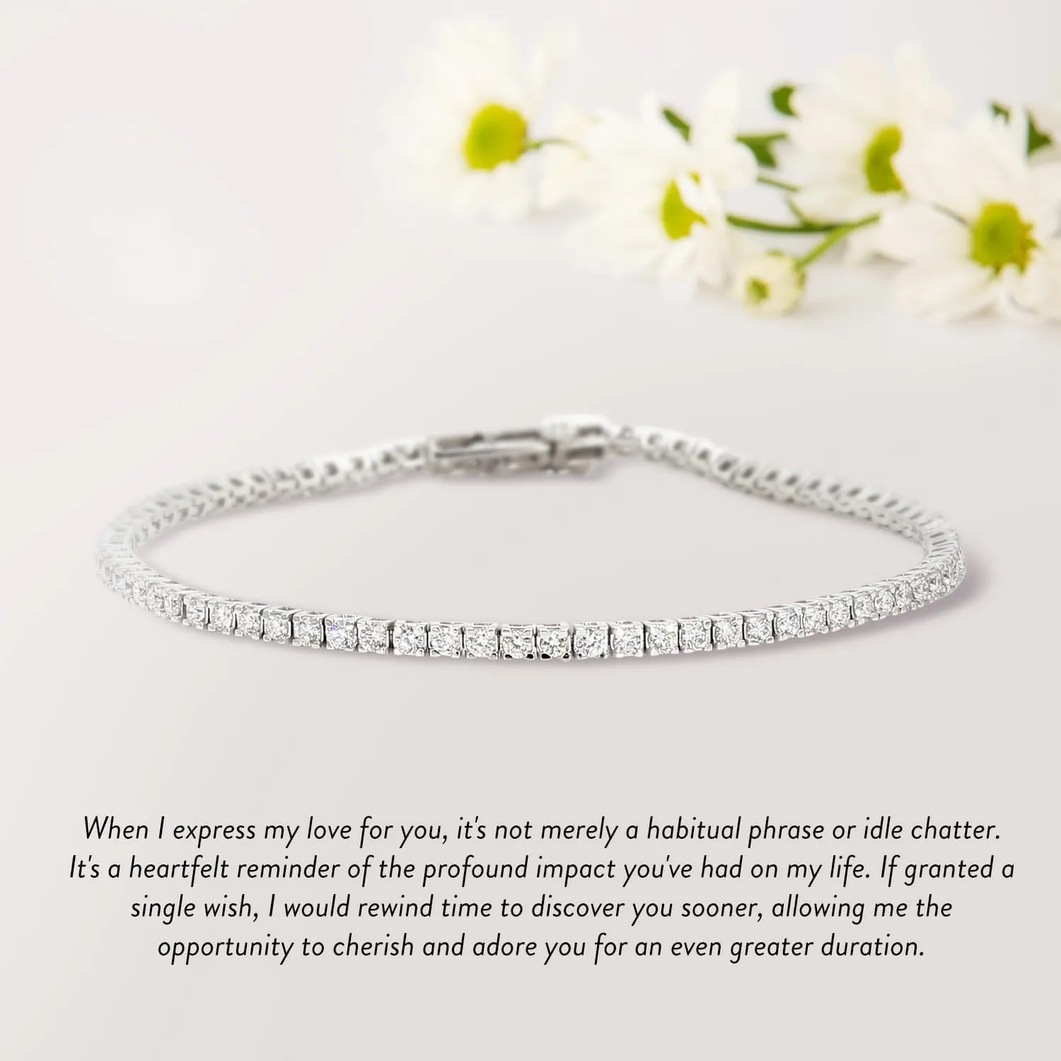 Tennis Bracelet for Women 14K White Gold with 7-Inch Length for Women, Best Jewelry Gift (2-20 Carats TW) (Lab-Grown Diamonds Color E-F, Clarity VVS-VS)