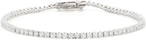Tennis Bracelet for Women 14K White Gold with 7-Inch Length for Women, Best Jewelry Gift (2-20 Carats TW) (Lab-Grown Diamonds Color E-F, Clarity VVS-VS)