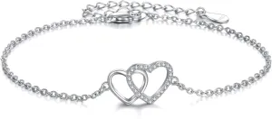 TIGER RIDER Bracelets for Women Sterling Silver Claddagh Infinity Tree of Life Daisy Bracelets Friendship Adjustable Charm Bracelet Jewelry Birthday Valentines Gifts for Mom Friends