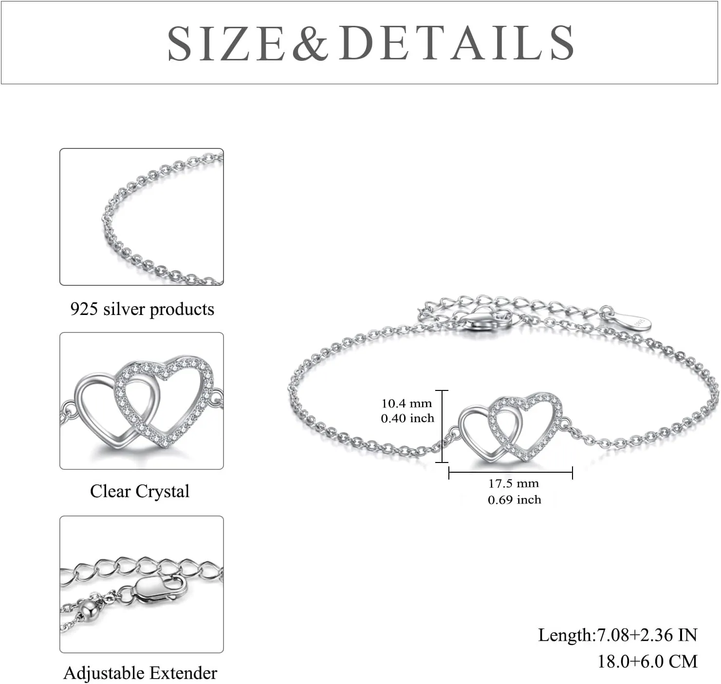 TIGER RIDER Bracelets for Women Sterling Silver Claddagh Infinity Tree of Life Daisy Bracelets Friendship Adjustable Charm Bracelet Jewelry Birthday Valentines Gifts for Mom Friends
