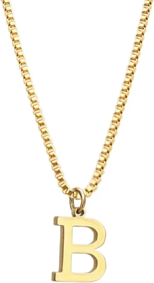 Toromp 14K Gold Initial Letter Necklaces for Women Girls - Name Necklace Trendy Cute Personalized Tag Pendant Necklace - Gold Plated Jewelry for Women Teen Girls Gift