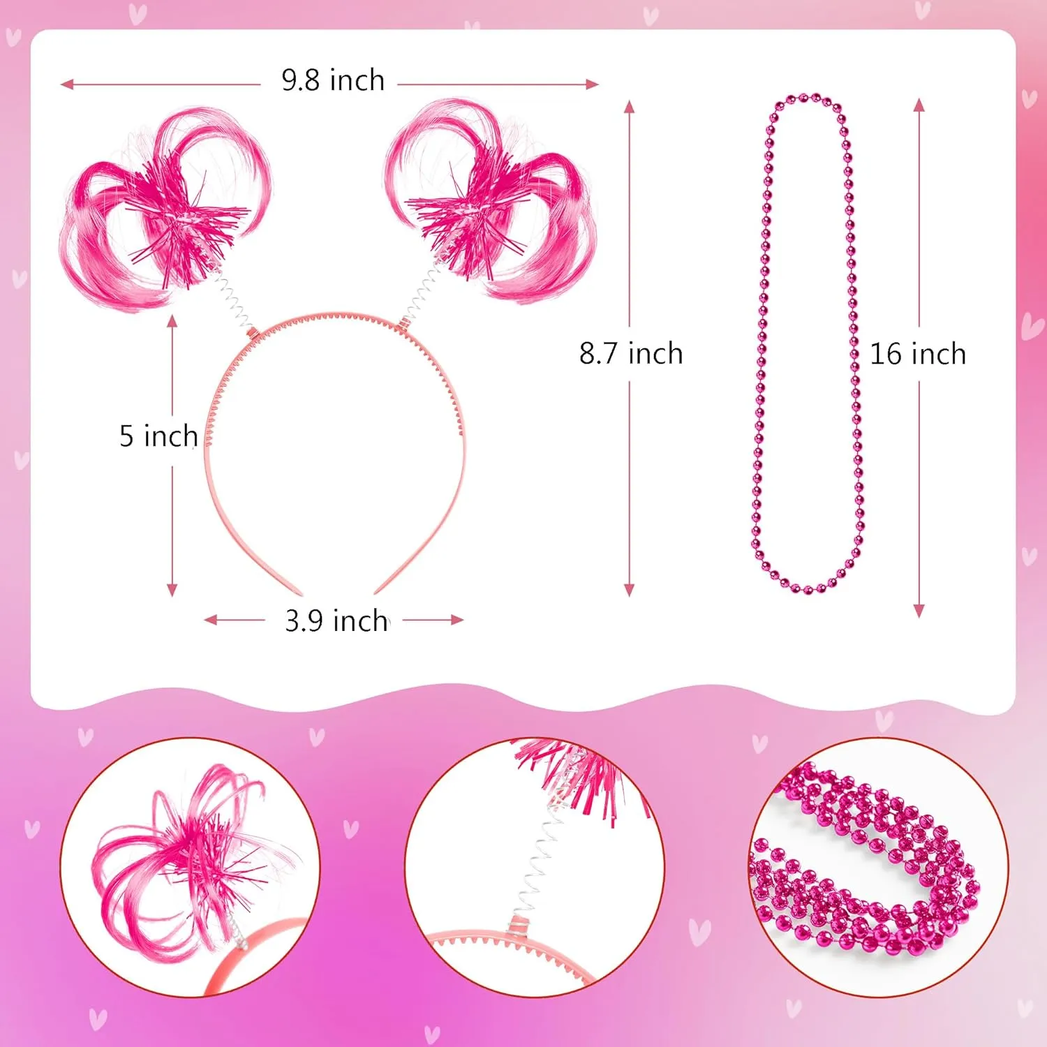 Tutu Costume Accessories Set Tulle Tutu Skirt 4 Layered Tutu Wear Pom Pom Headband with Heart Glasses Necklace and Tube Socks