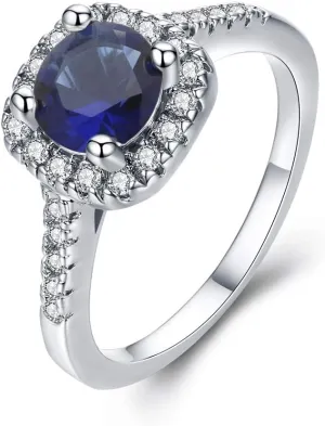 UFOORO Rings for Women, Promise Rings for Her, Christmas Gifts, Engagement Rings for Women Solitaire Crystal Wedding Rings for Her Fake Diamond Ring Christmas Gifts for Her