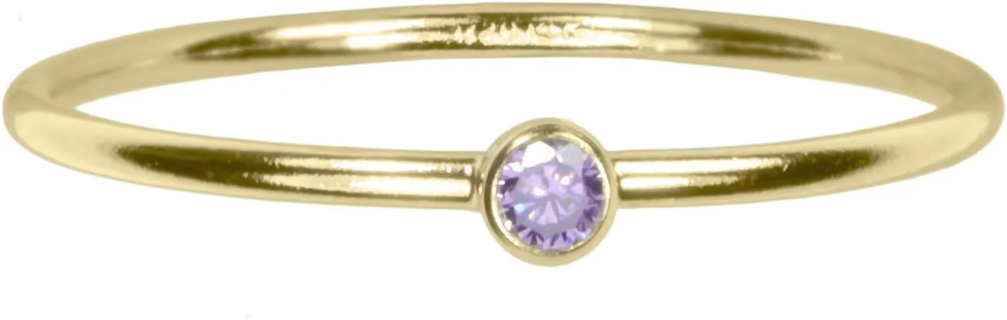 uGems 14kt Gold Filled Color CZ Stacking Rings