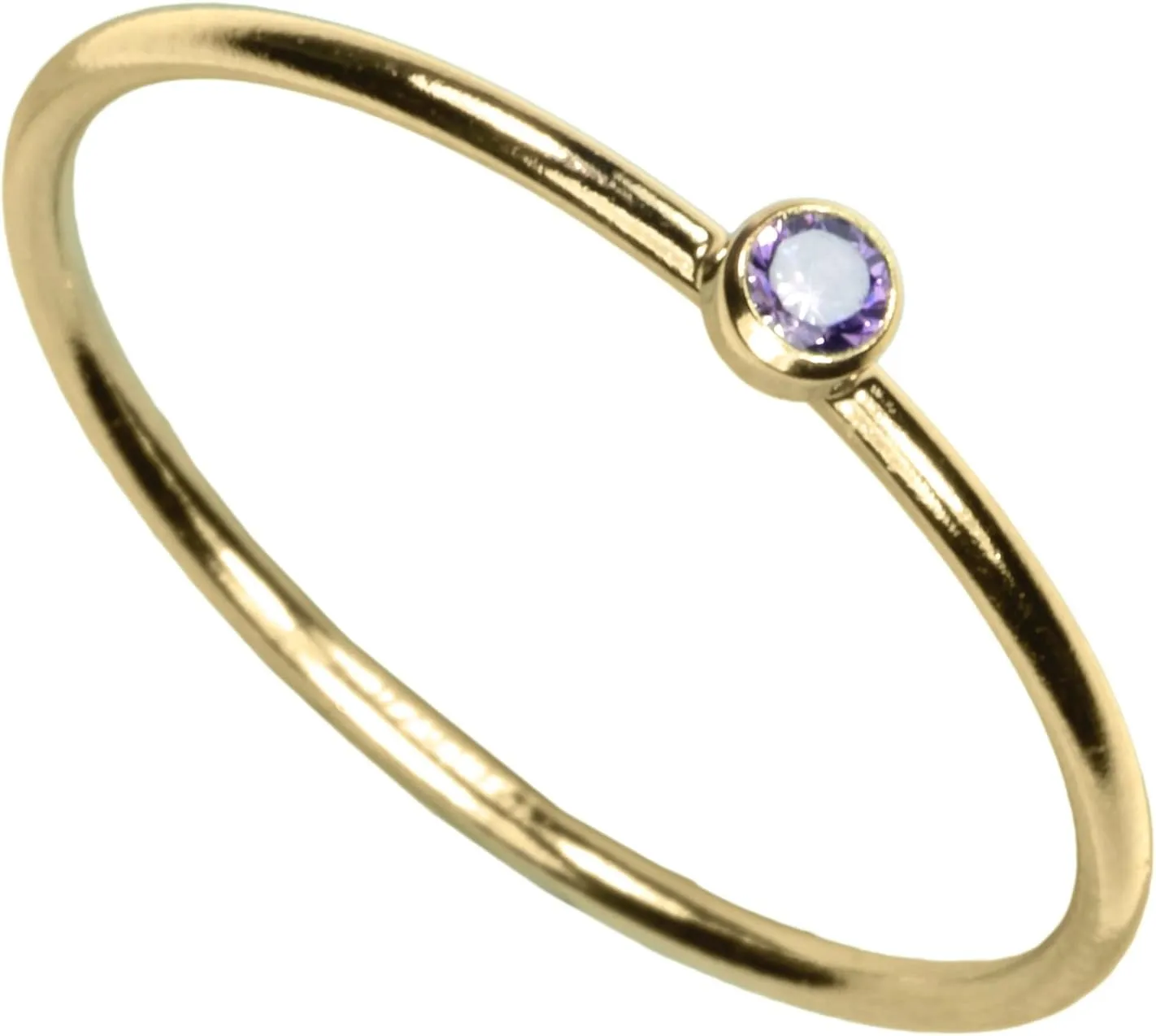 uGems 14kt Gold Filled Color CZ Stacking Rings