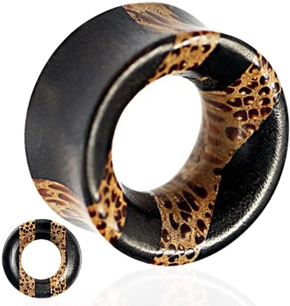 Unique Handmade Organic Natural Double Flare Flesh Tunnel Gauge Earring Ear Piercing available size 0g (8mm) to 1 3/16" (30mm)(1 Pair)