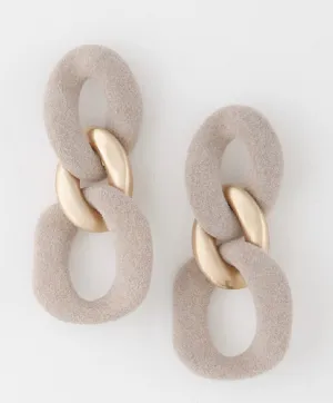 Velvet chain earrings