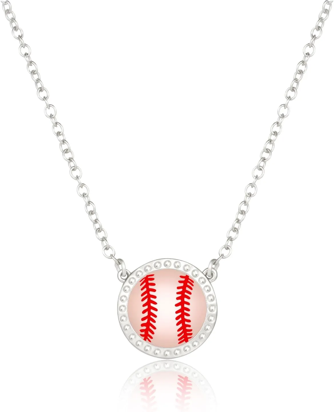 Volleyball/Softball/Soccer/Basketball/Football/Baseball/Pickleball Necklace for Women Girls, Mom Sports Pendant Necklaces Jewelry Game Day Team Gifts