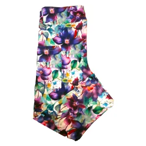Watercolor Wildflowers Leggings with Pockets