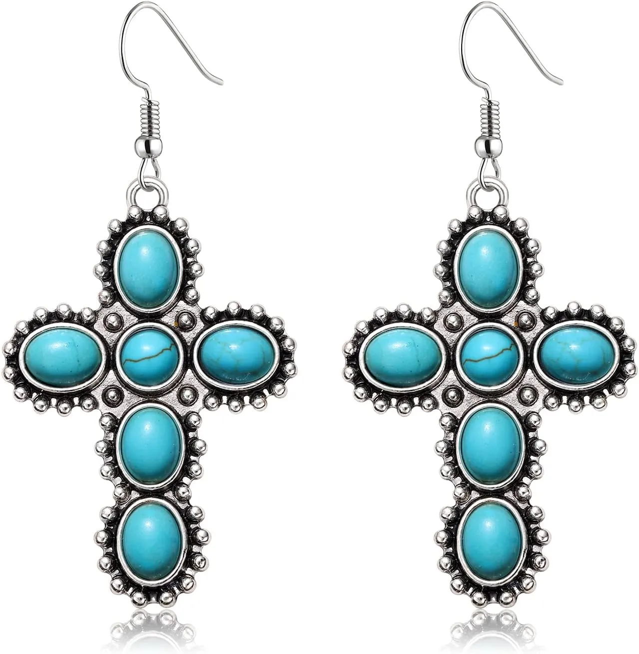 Western Jewelry for Women Boho Vintage Turquoise Earrings Ethnic Dangle Earring Cowgirl Boho Earring