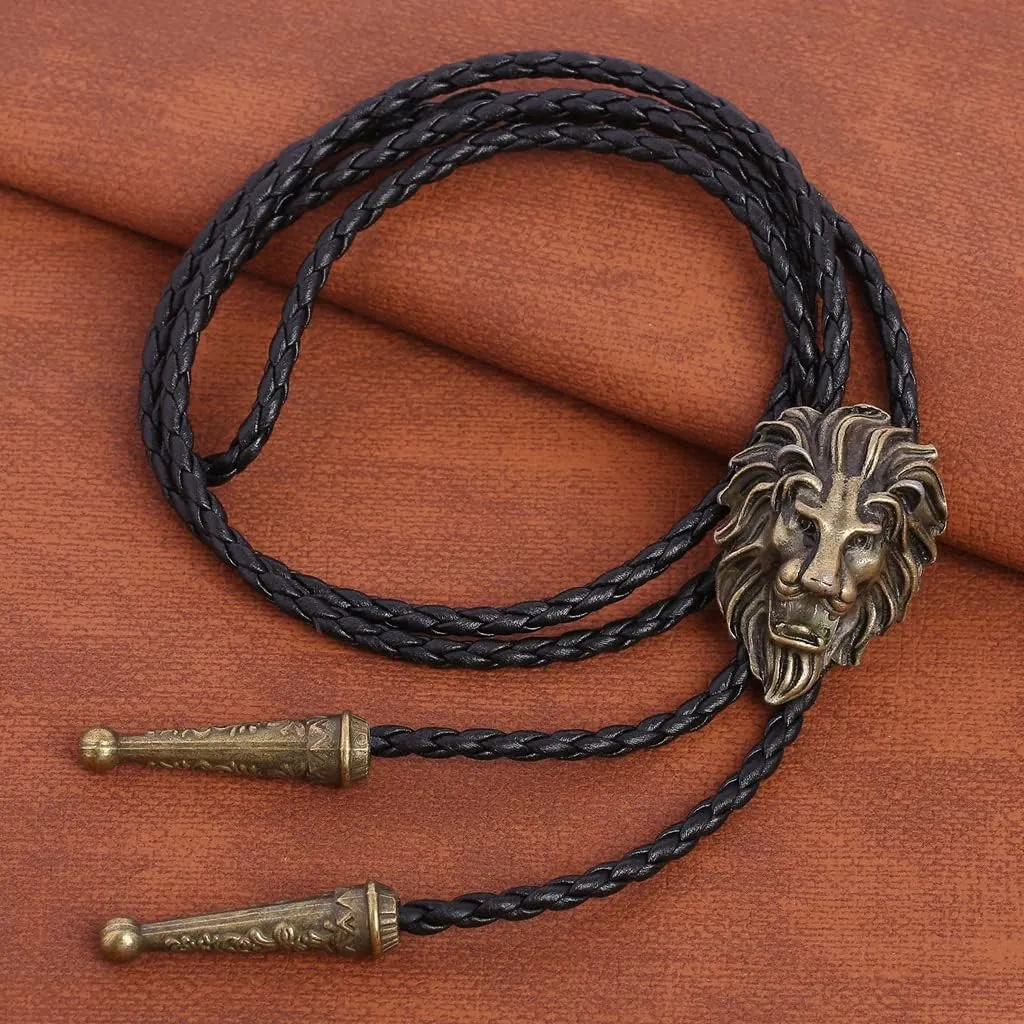 Western Style 3D Design Animal Pendant Bolo Tie Neclace Stylish Retro Cowboy Gift