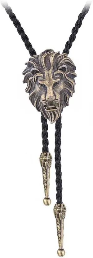 Western Style 3D Design Animal Pendant Bolo Tie Neclace Stylish Retro Cowboy Gift